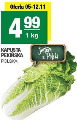 Kapusta pekińska Polska promocja w SPAR