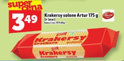 Krakersy solone Artur 175 g Dr Gerard promocja w TOPAZ
