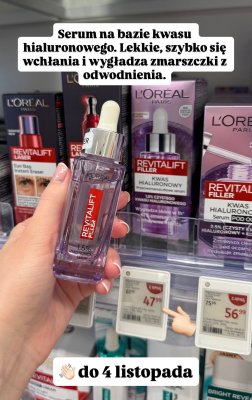 Serum przeciwzmarszczkowe do twrzy Revitalift Filler promocja w Rossmann