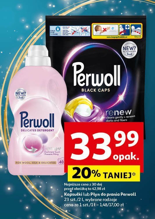 Kapsułki do prania Perwoll renew black promocja w Auchan