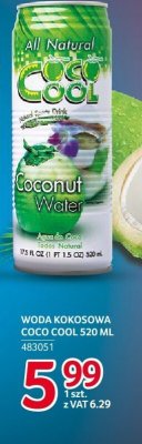Woda kokosowa Coco Cool 520 ml promocja w Selgros
