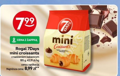 Rogal 7Days mini croissants z nadzieniem kakaowym promocja w Żabka