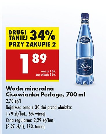 Woda musująca Cisowianka perlage promocja