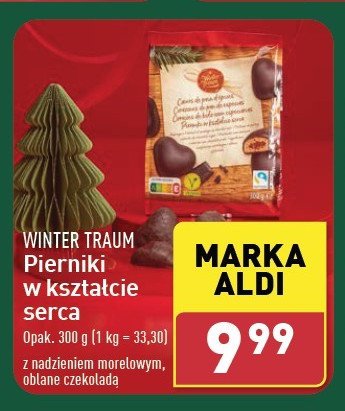 Pierniki serca z nadzieniem morelowym Wintertraum promocja w Aldi