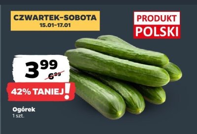 Ogórek 1 szt. promocja w Netto
