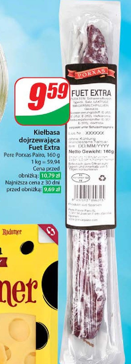 Fuet extra Porxas promocja