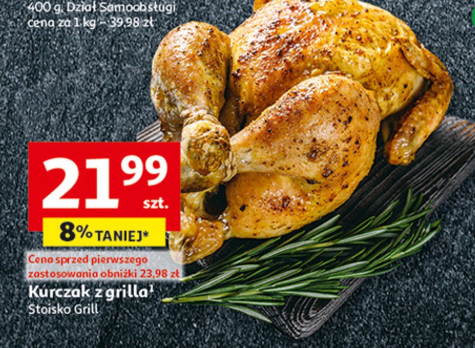 Kurczak pieczony z grilla promocja w Auchan