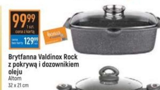Brytfanna z pokryw膮 i dozownikiem oleju rock 5.7 l Valdinox promocja