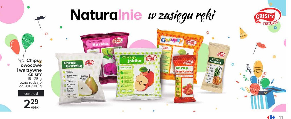 Chrupiące platerki jabłka Crispy natural promocja
