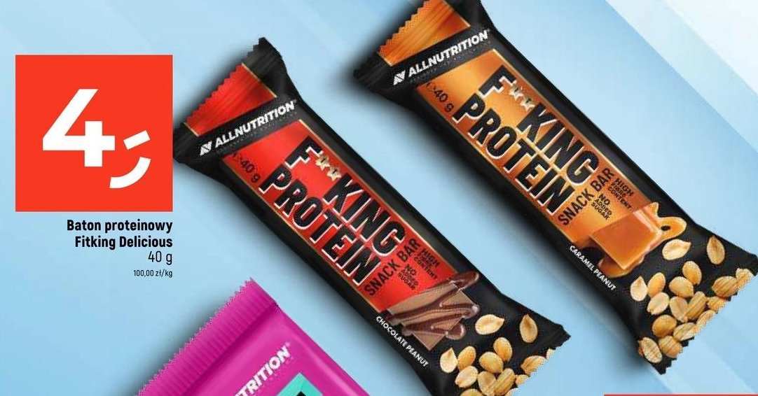 Baton proteinowy chocolate & peanut FITKING DELICIOUS promocja