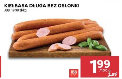 Kiełbasa długa bez osłonki JBB promocja w Stokrotka