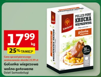 Golonka wieprzowa wolno gotowana Sokolow Kuchnia Wieprzowina promocja w Auchan
