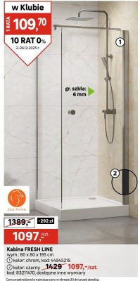 Kabina FRESH LINE promocja w Leroy Merlin