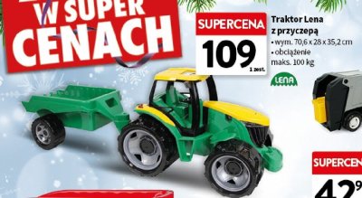 Traktor Lena z przyczepą promocja w Intermarche