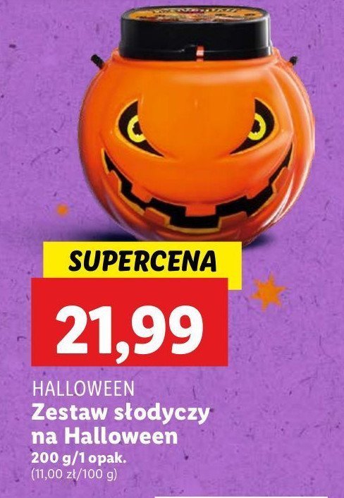 Zestaw słodyczy na halloween dynia promocja