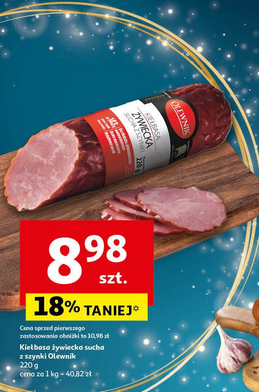 Kiełbasa żywiecka sucha Olewnik promocja w Auchan