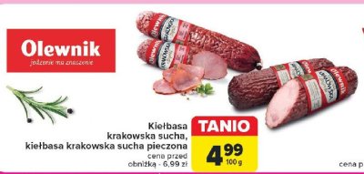 Kiełbasa krakowska sucha pieczona Olewnik promocja