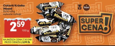 Cukierki Krówka Wawel promocja w Delikatesy Centrum