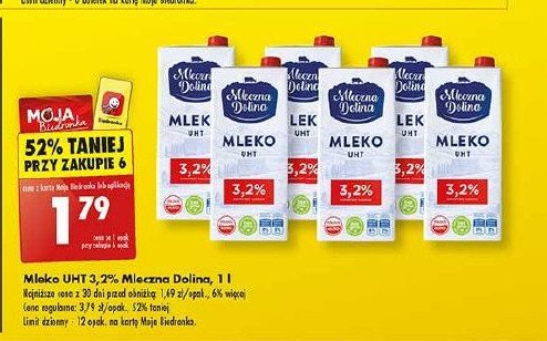 Mleko prawdziwe 3.2% Mleczna dolina promocja