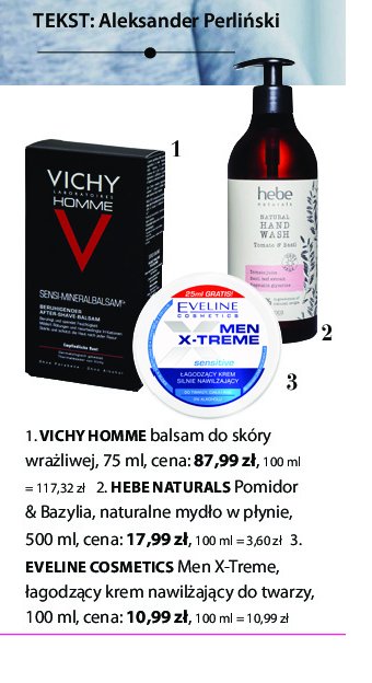 Balsam do skóry wrażliwej Vichy homme promocja