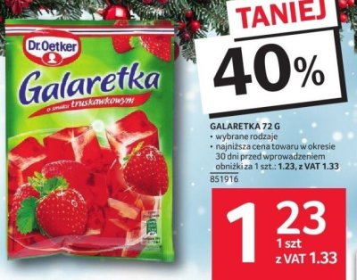 Galaretka truskawkowa Dr. Oetker 72 g promocja w Selgros