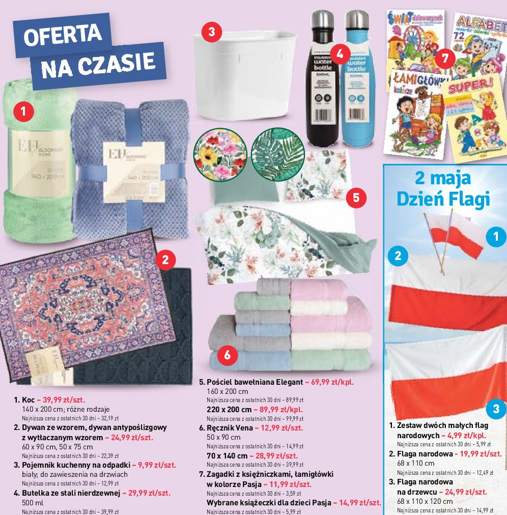Flaga na drzewcy 68 x 110 x 120 cm promocja