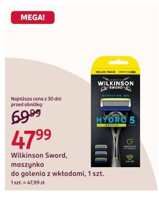 Maszynka Hydro 5, do golenia z wkładami promocja w Rossmann