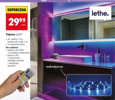 Taśma LED lethe promocja w Biedronka