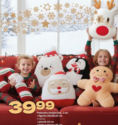 Poduszka świąteczna piernik 43 cm promocja w Twój Market