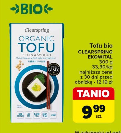 Tofu bio Clearspring promocja