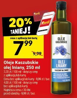 Oleje kaszubskie len lniany promocja w Twój Market