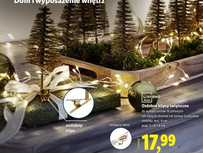 Ozdobne klipsy świąteczne promocja w Lidl