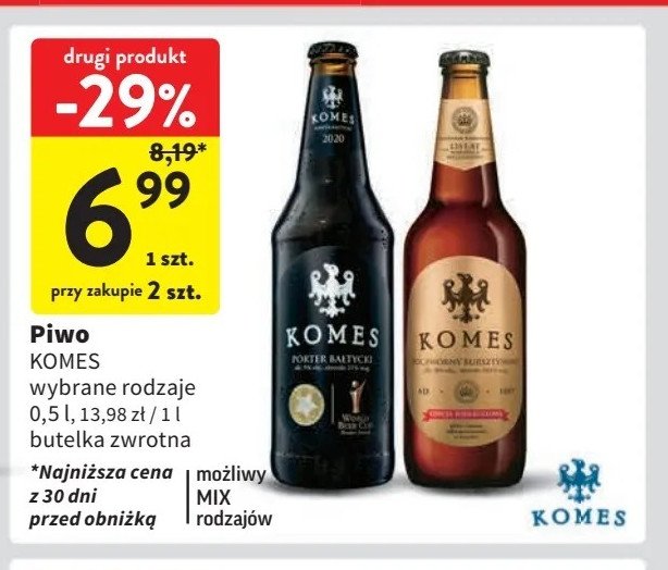 Piwo Komes porter bałtycki promocja