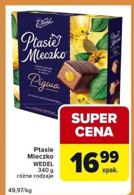 Ptasie Mleczko WEDEL 340 g różne rodzaje promocja w Carrefour Express