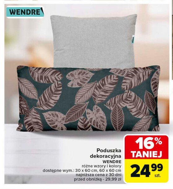 Poduszka dekoracyjna 60 x 60 cm Wendre promocja w Carrefour