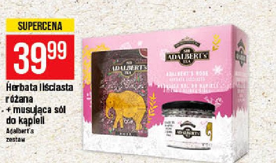 Zestaw herbata różana + sól różana z glinką Adalbert's tea promocja