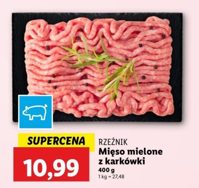 Mi臋so mielone wieprozwe z kark贸wki Rze藕nik codzienna dostawa promocja