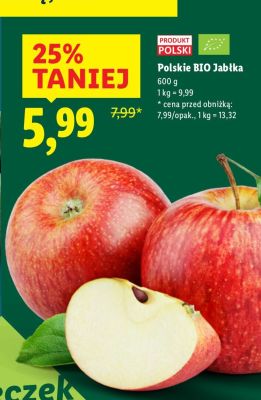 Jabłka Polskie BIO Jabłka Lidl promocja w Lidl