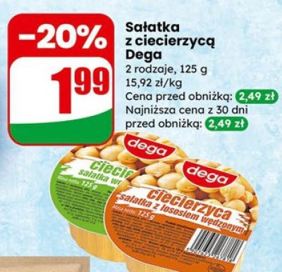 Sałatka z ciecierzycą Dega promocja w Dino