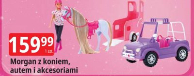 Morgan z koniem, autem i akcesoriami promocja w Leclerc