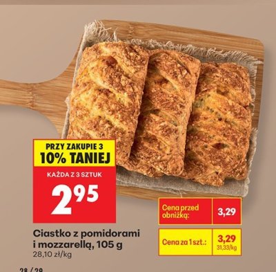 Ciastko z pomidorami i mozzarellą  promocja w Biedronka