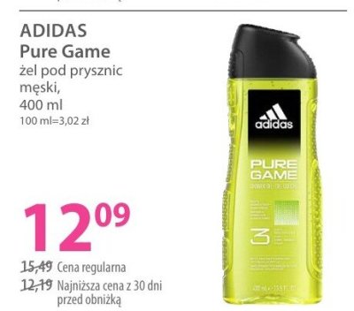 Żel pod prysznic ADIDAS Pure Game męski promocja w Hebe
