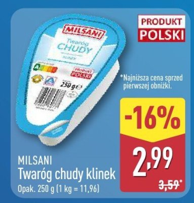 Twaróg chudy klinek promocja w Aldi
