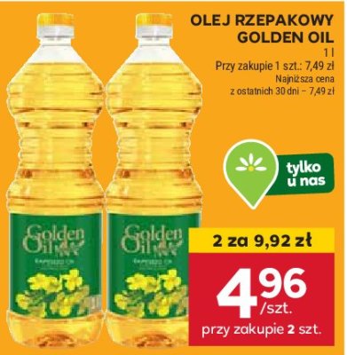 Olej rzepakowy Golden oil promocja