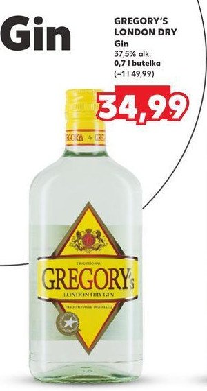 Gin GREGORY'S promocja w Kaufland