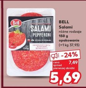 Salami dojrzewające pepperoni- plastry Bell polska promocja