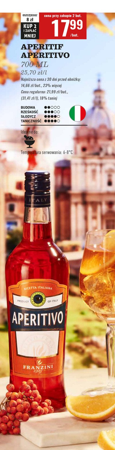 Vermouth FRANZINI APERITIVO promocja