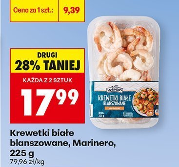Krewetki białe blanszowane, Marinero, 225 g promocja w Biedronka