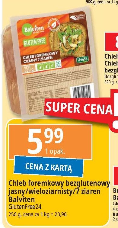 Chleb wieloziarnisty multigrain Balviten promocja