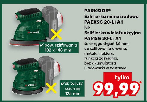 Szlifierka wielofuncyjna pamsg 20-li a1 Parkside promocja